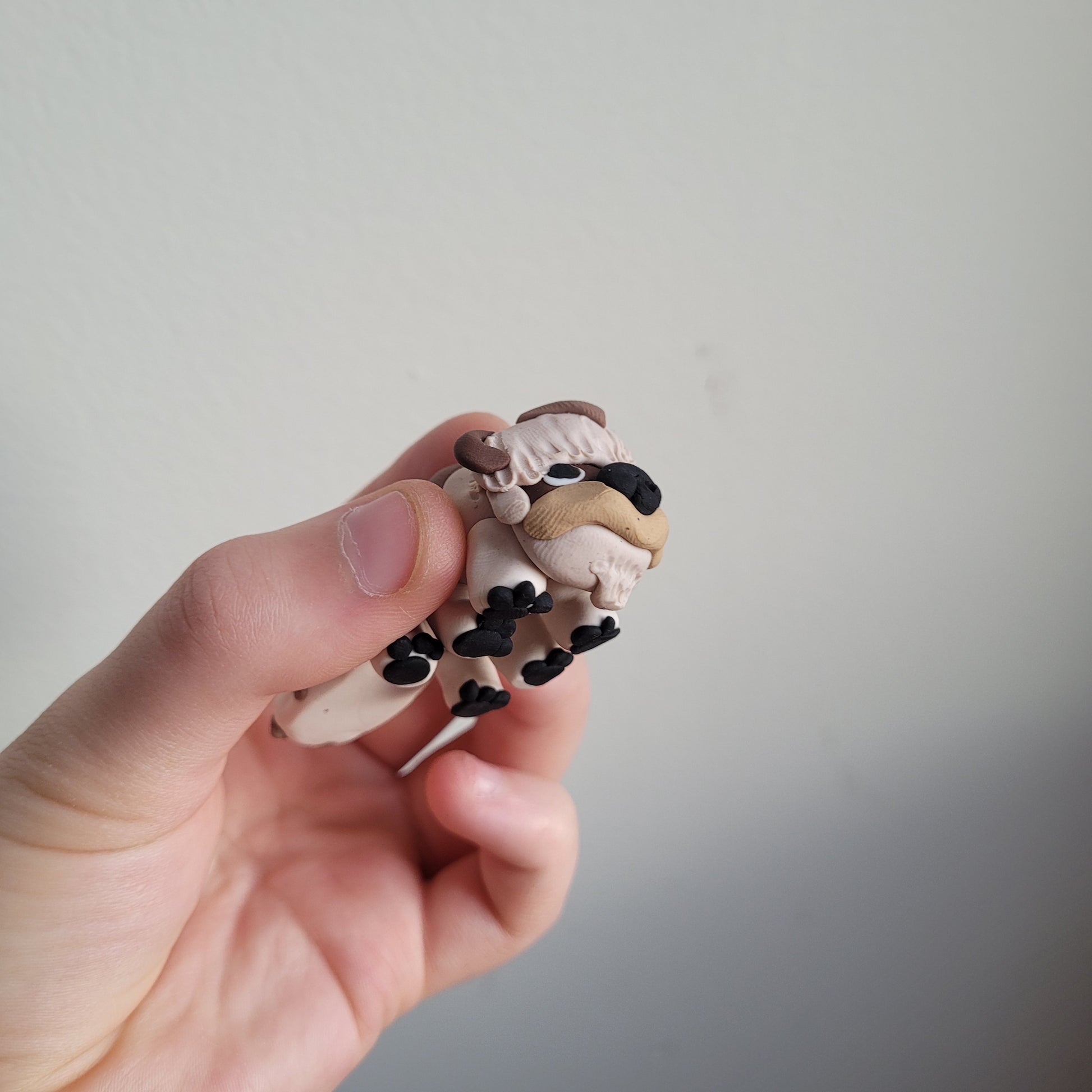 An angled view of the Appa figurine. The collectible Appa the flying bison figurine from the Avatar: The Last Airbender cartoon.